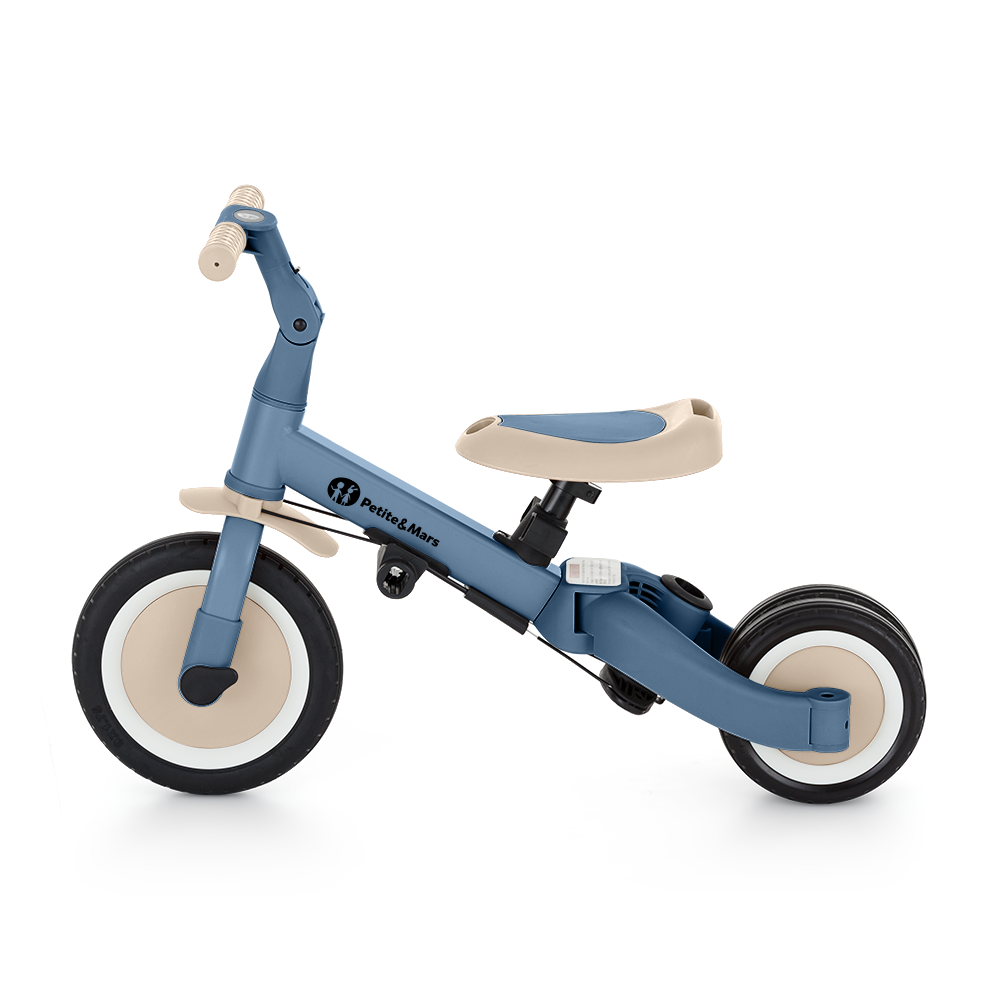 Rowerek Petite&Mars Turbo Plus Ocean Blue w trybie biegowym