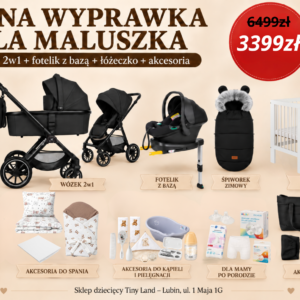 Pełna wyprawka ZIMOWA DREWNIANE ŁÓŻECZKO + 30 ELEMENTÓW