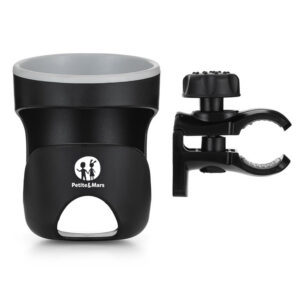 Czarny uchwyt na kubek do wózka Petite&Mars Handy Black