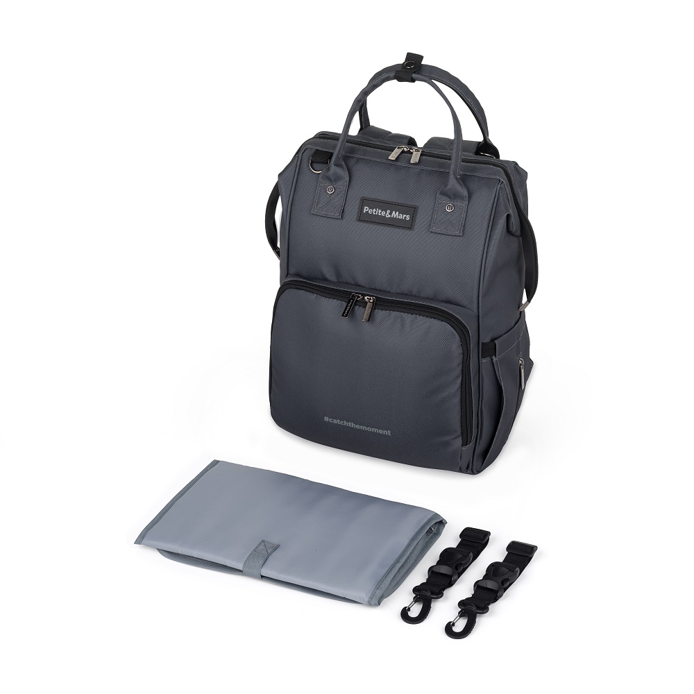 Tył i szelki plecaka Petite&Mars Jack Ultimate Grey
