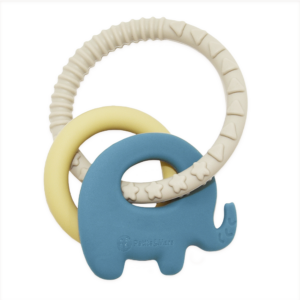 Silikonowy gryzak Petite&Mars Elefi Cute Blue