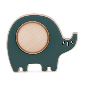 Silikonowa zabawka pop-up Petite&Mars Elephant Edwin Misty Green 6 mies.+