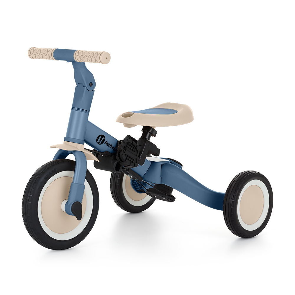Rowerek Petite&Mars Turbo Plus Ocean Blue w trybie trójkołowca