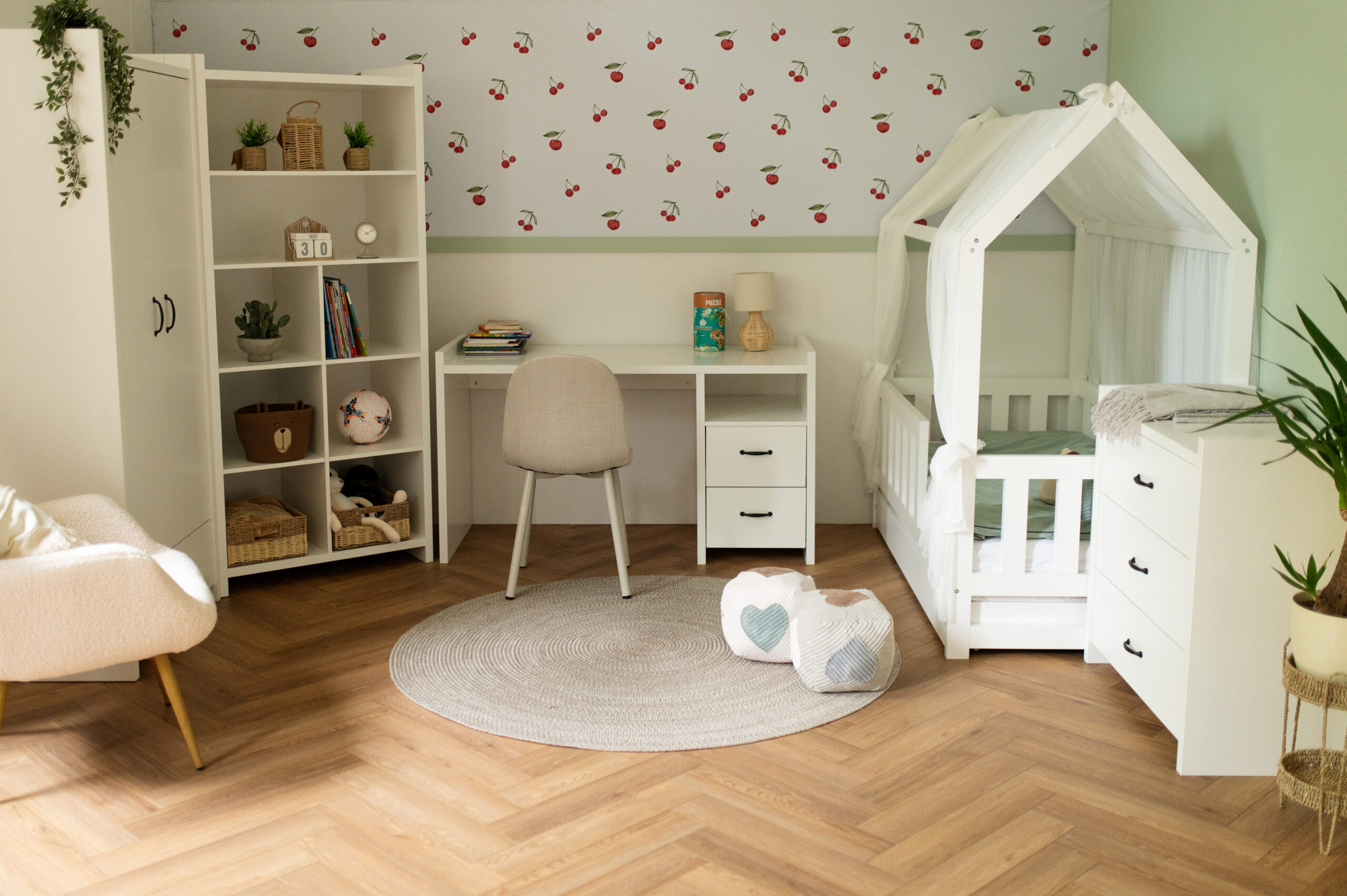 Klupś LIV łóżko-domek 160×80 białe - obrazek 6