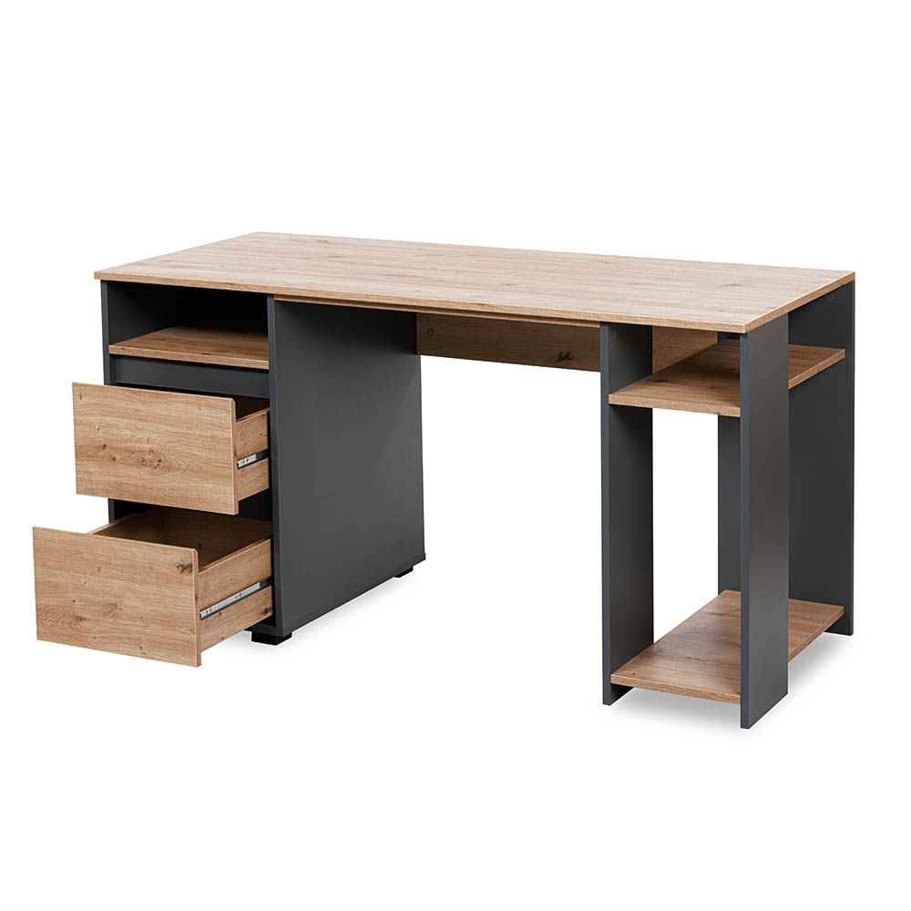 Klupś Dalia biurko antracyt-dąb - obrazek 4