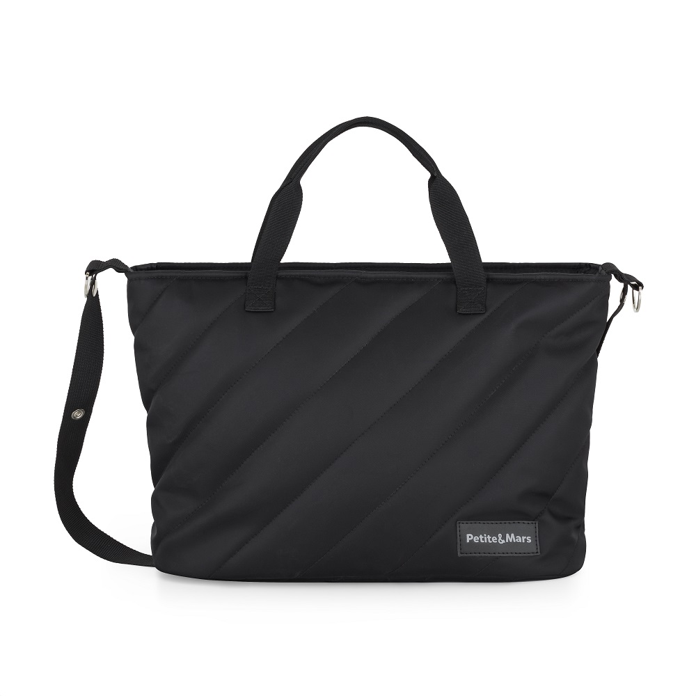Torba Petite&Mars Mia Absolute Black z paskiem i uchwytami