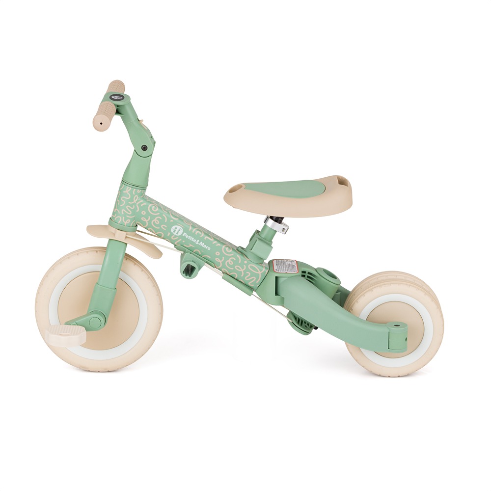 Rowerek Petite&Mars Turbo Green Twist w trybie jeździka