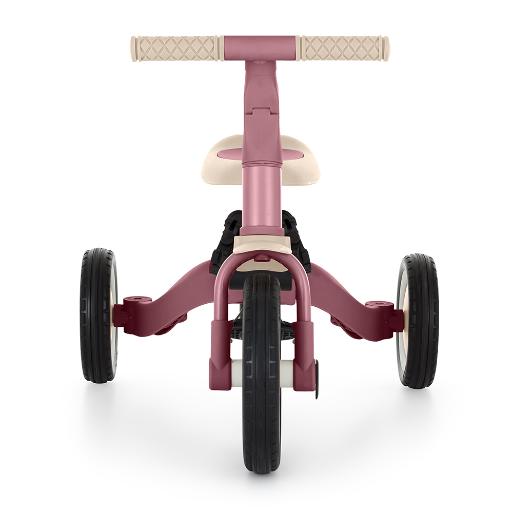 Rowerek Petite&Mars Turbo Dusty Rose widziany z przodu