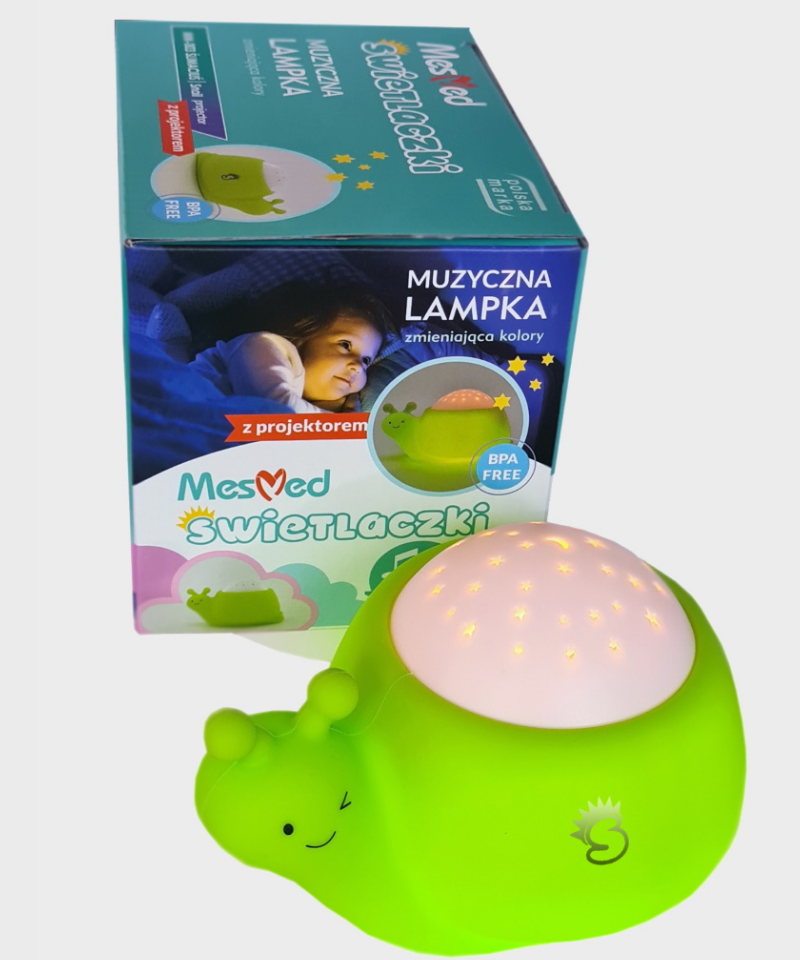Lampka MesMed Ślimaciuś z ciepłym światłem