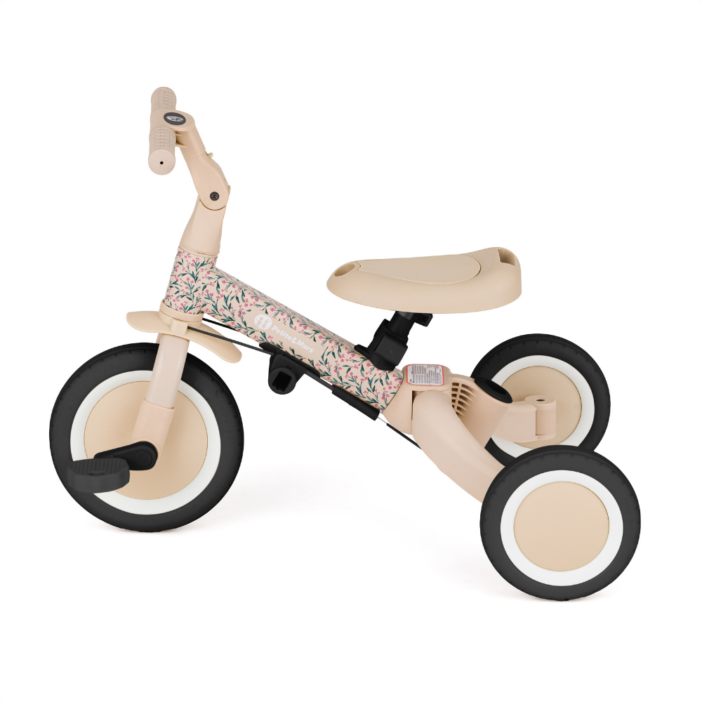 Rowerek Petite&Mars Turbo Pink Meadow z pedałami
