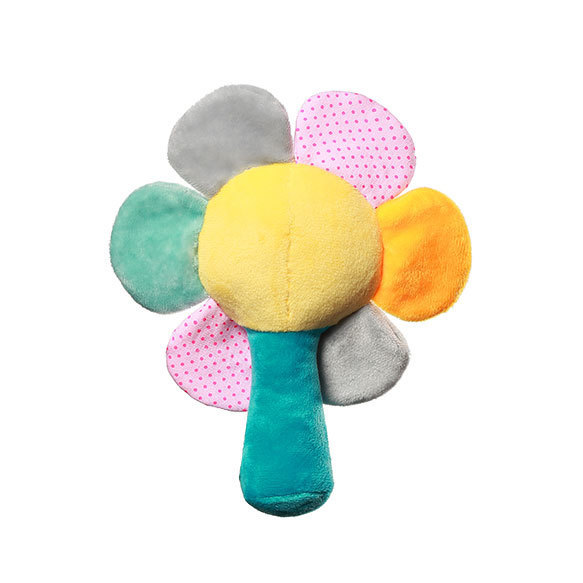 Dziecko z grzechotką Babyono Rainbow Flower