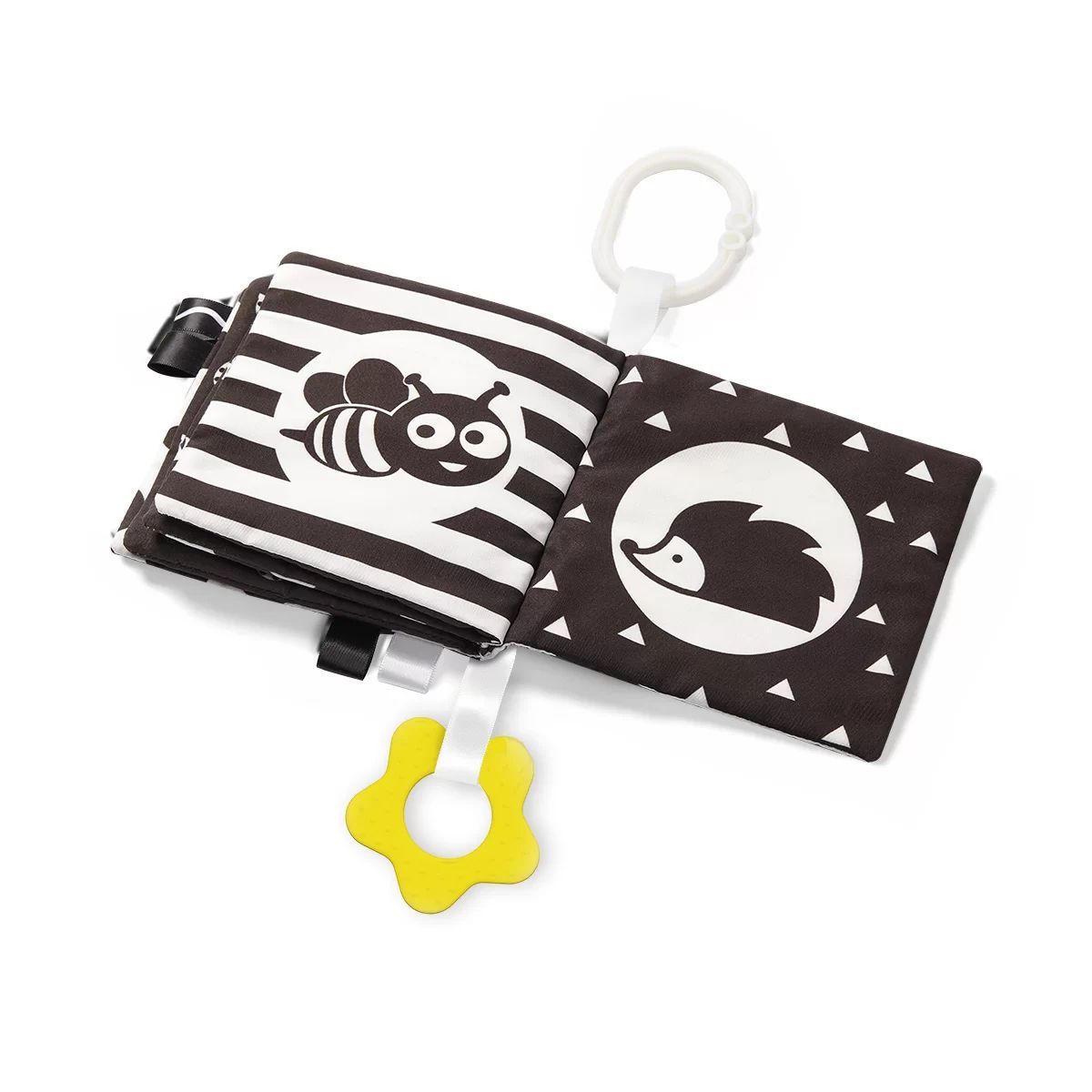 Otwarta książeczka Babyono Black and White z zawieszką