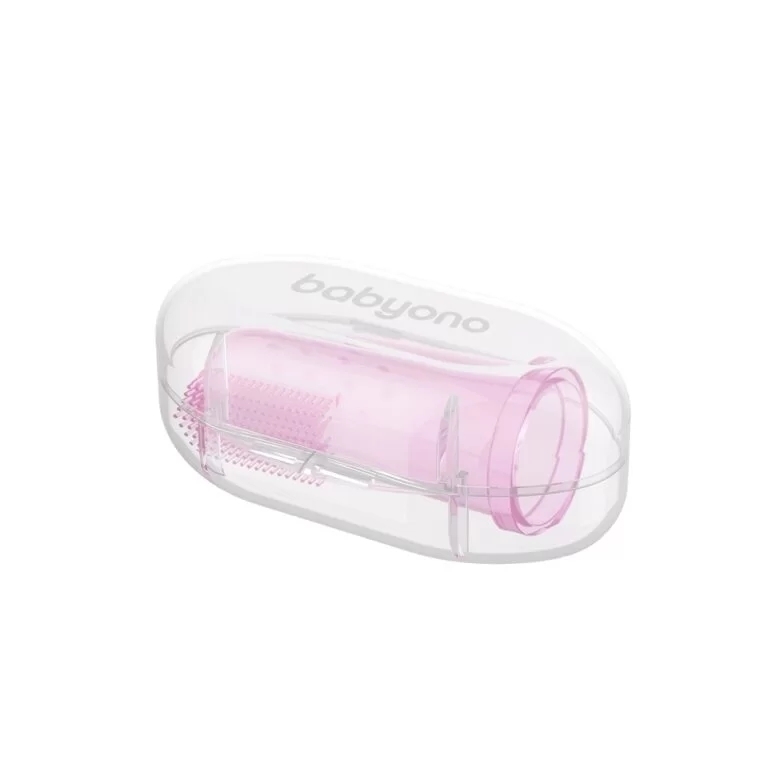 Różowa szczoteczka Babyono w etui