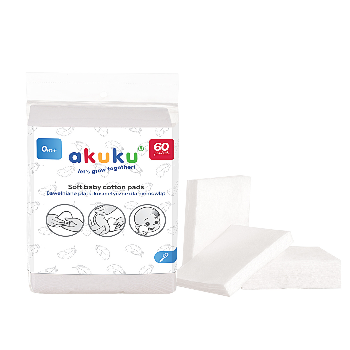 Bawełniane płatki Akuku 9 na 11 cm
