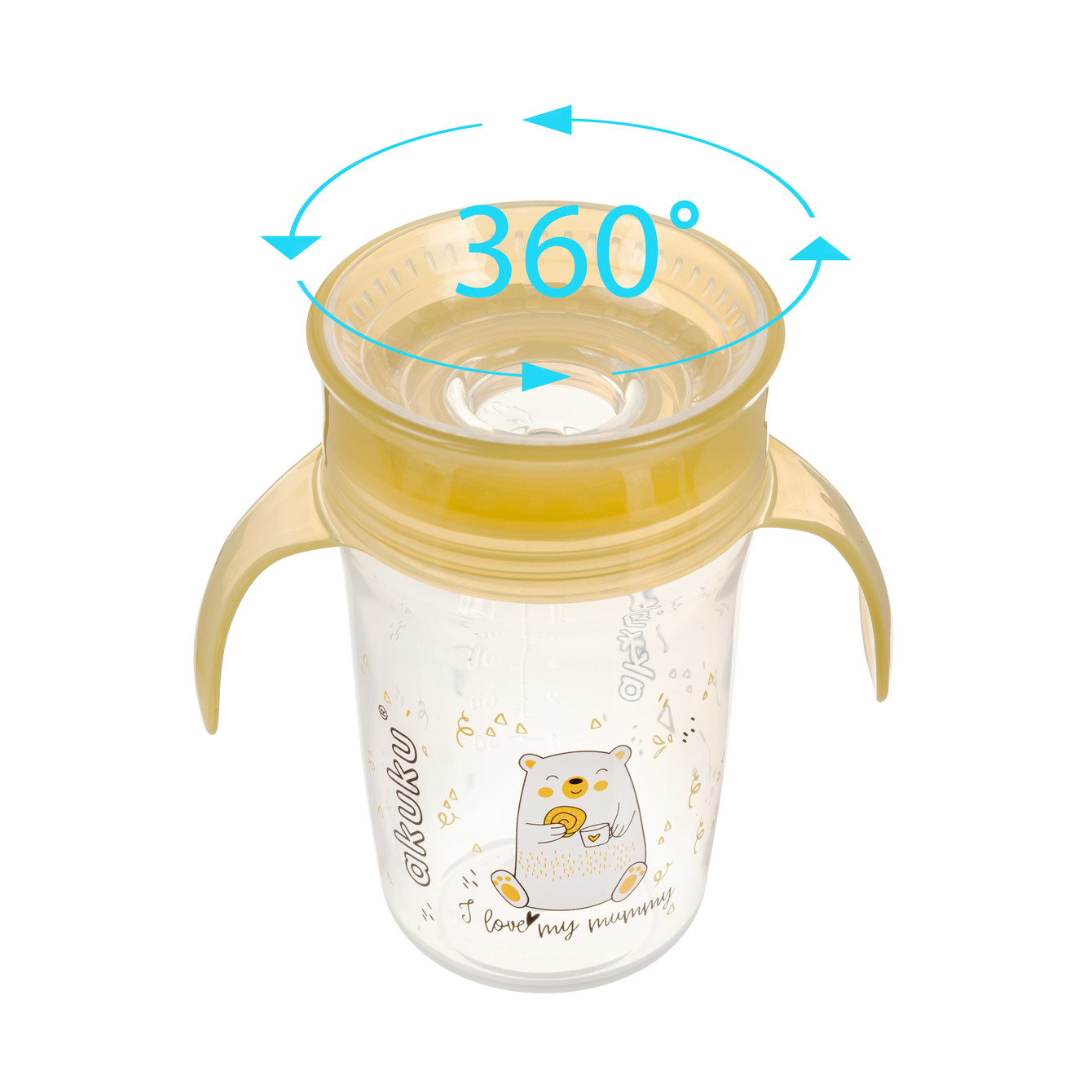 Obrzeże 360 stopni kubka Akuku