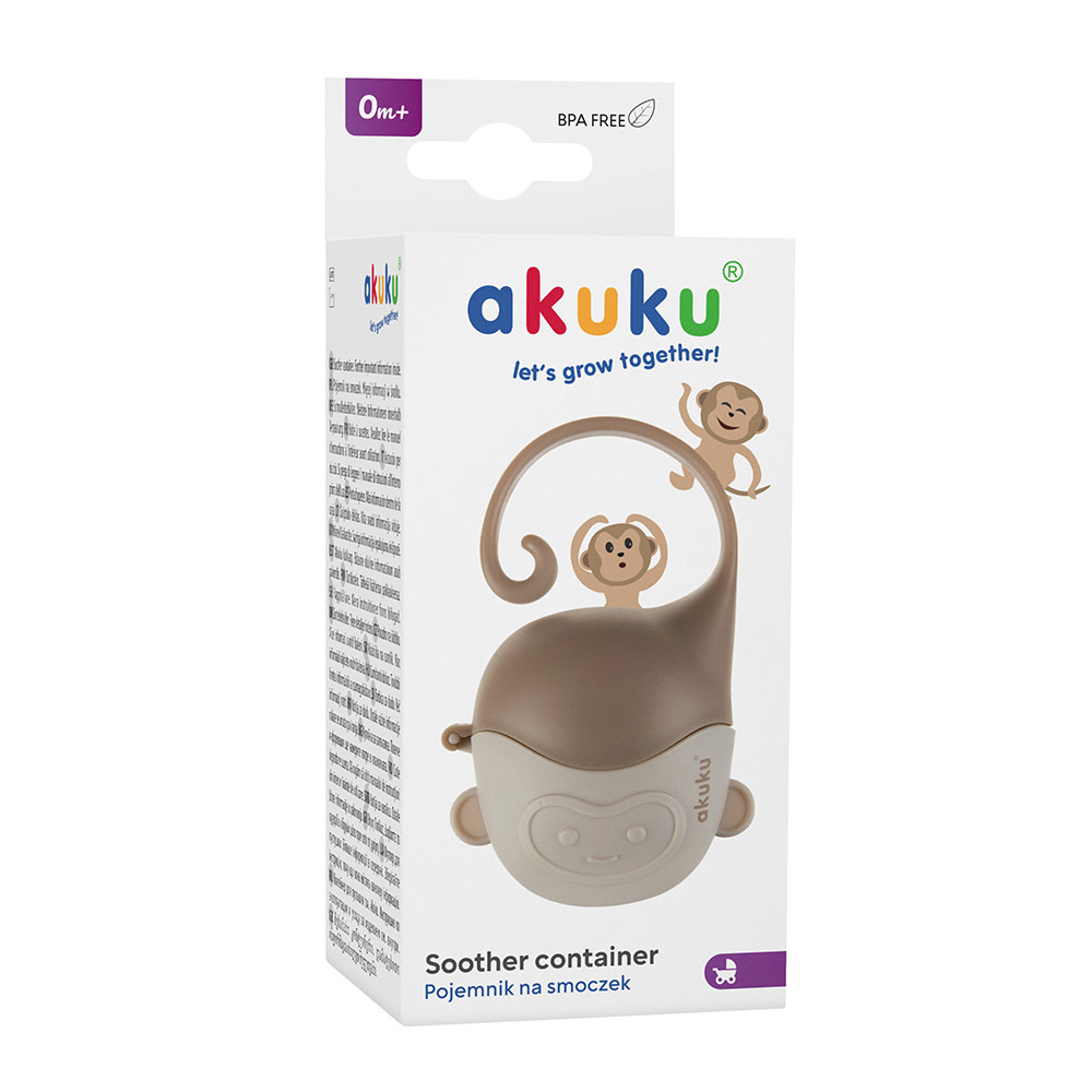 Pojemnik Akuku Małpka w opakowaniu z przodu