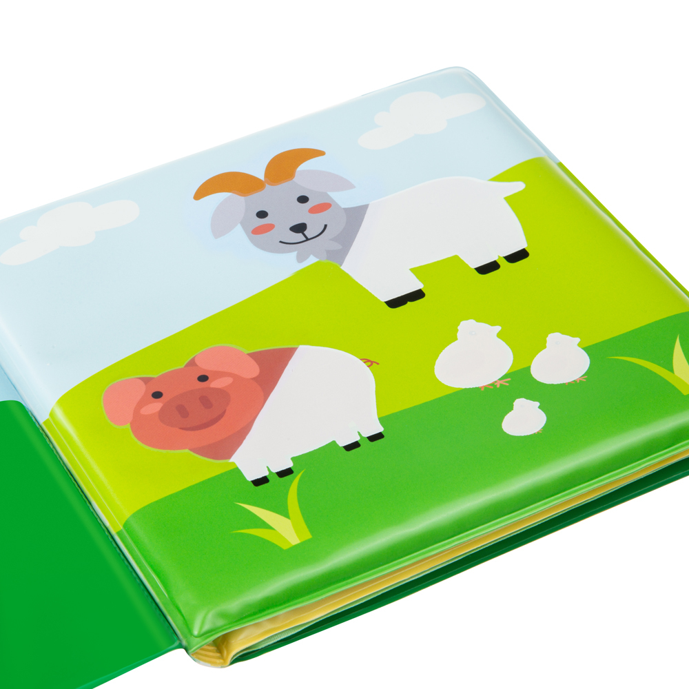 Kolorowe ilustracje w książeczce do wody Akuku Farma
