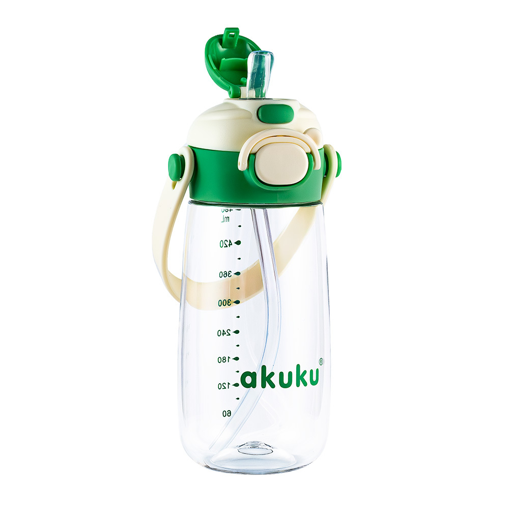 Zielony bidon Akuku widok z boku