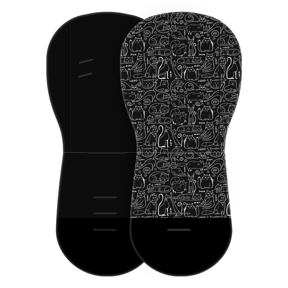 Dwustronna wkładka do wózka Petite&Mars Foamy Black Cats