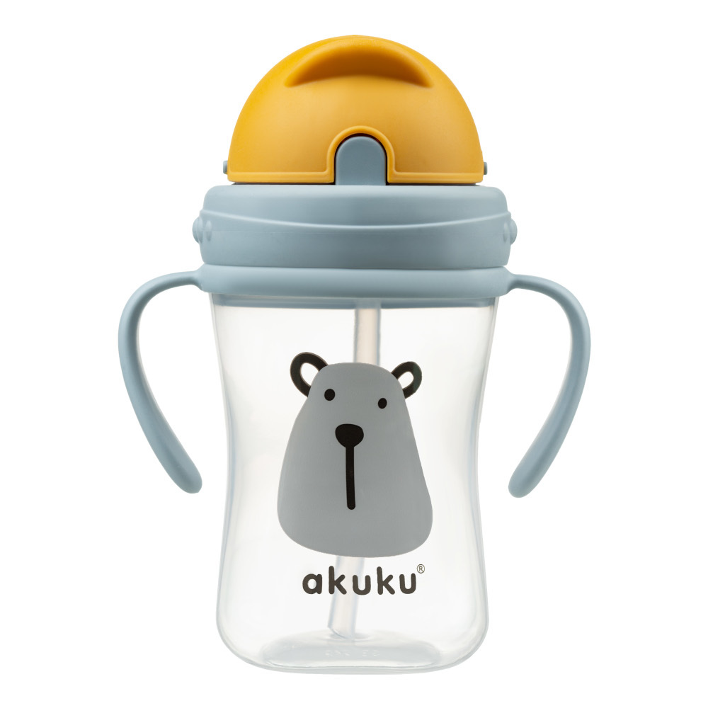 Bidon Akuku A0203 Miś z chowaną słomką 300 ml