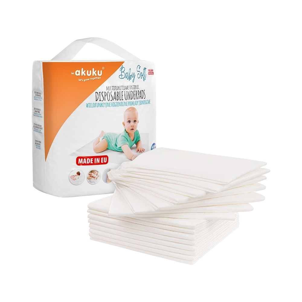 Akuku Baby Soft podkłady 40 na 60 cm 15 sztuk