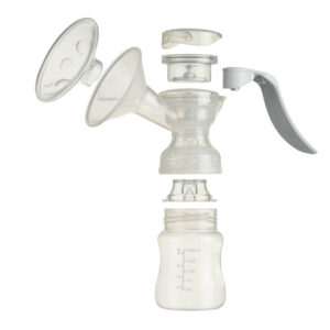 Elementy ręcznego laktatora Akuku Easy A0306 z butelką 150 ml
