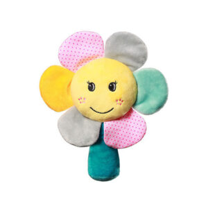 Babyono Rainbow Flower miękka grzechotka