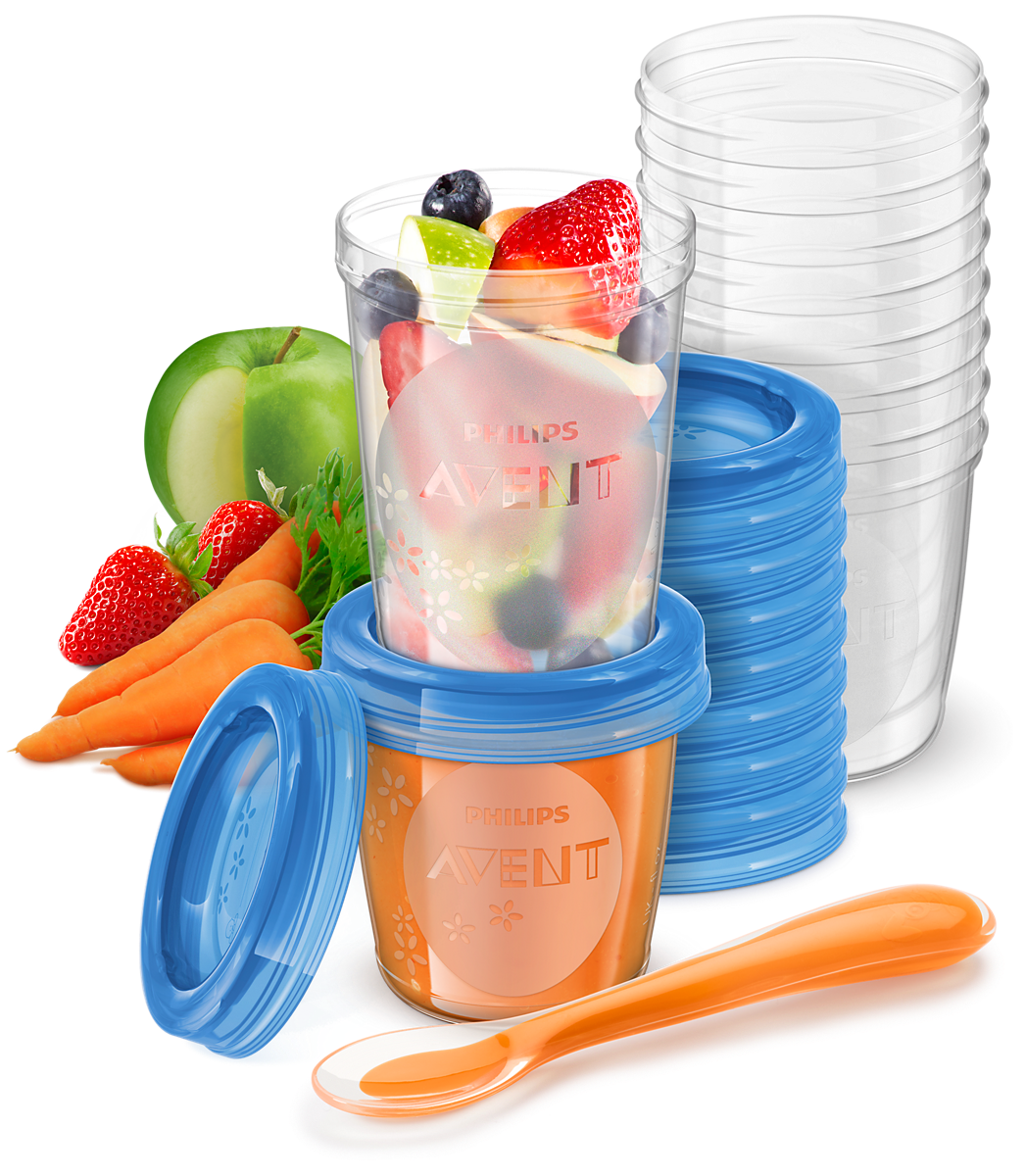 Philips Avent SCF721/20 zestaw 20 pojemników z łyżeczką